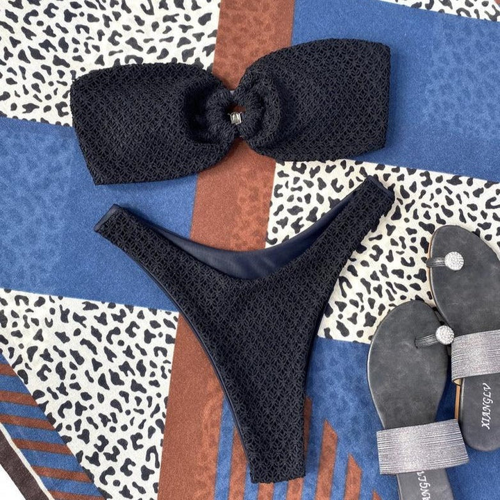 Strapless Two-Piece Swimsuit Adjustable