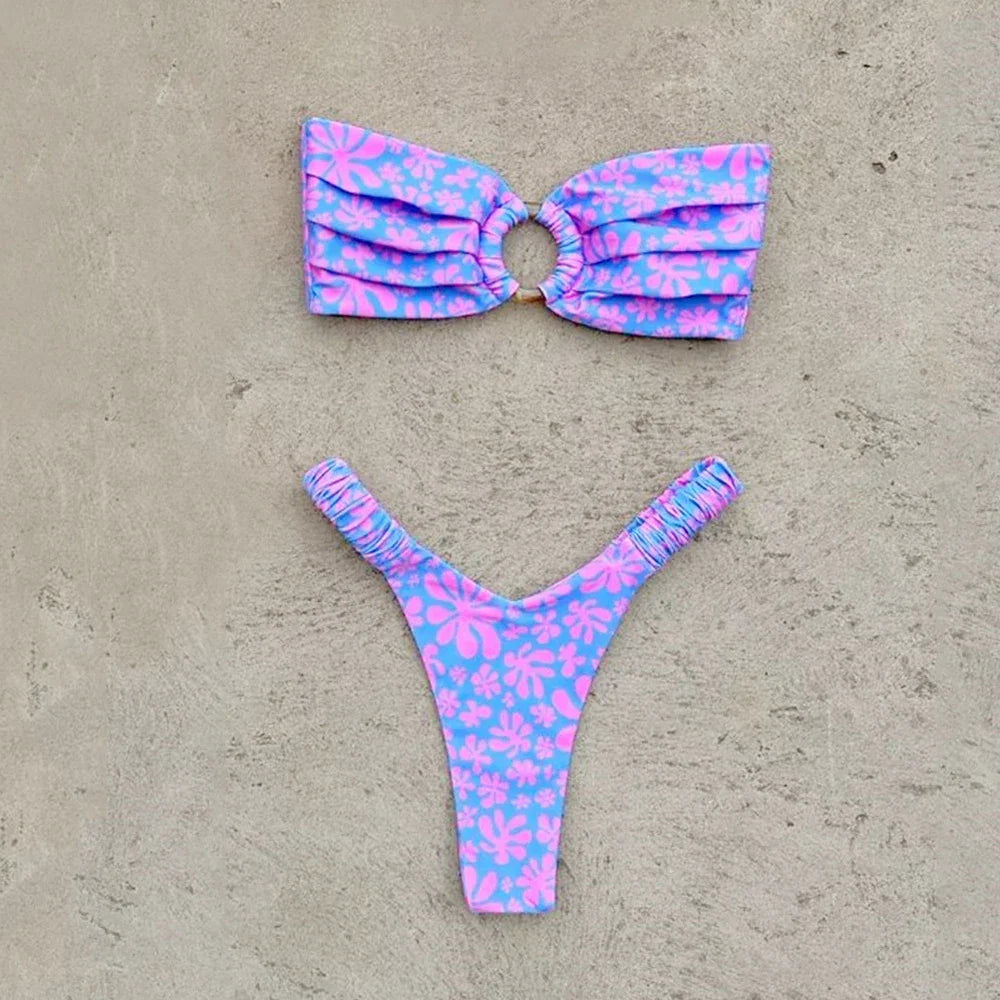 Tropical Floral Brazilian-Cut Bikini