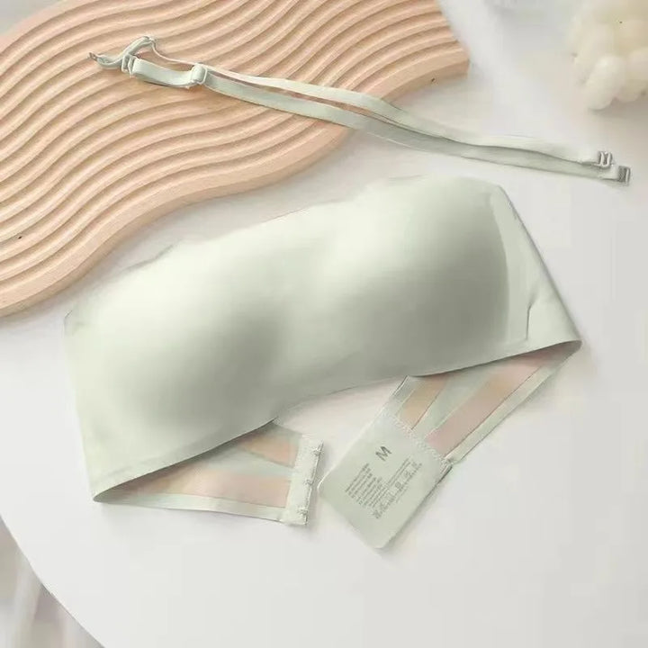 Seamless Push-Up Tube Bra with Detachable Straps