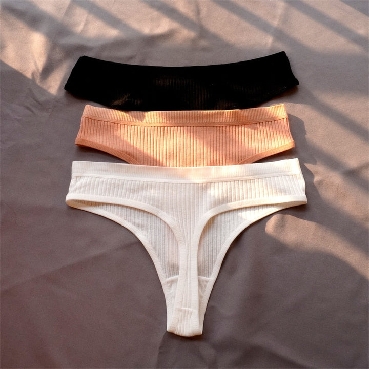 Cotton Thong 3-Pack Low-Rise Soft