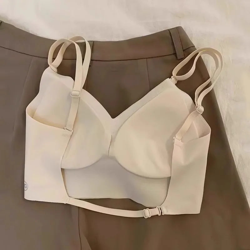 Seamless Adjustable Open-Back Bra