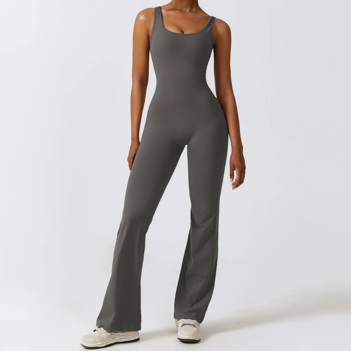 Push-Up Fitted Stretch One-Piece Sport Jumpsuit