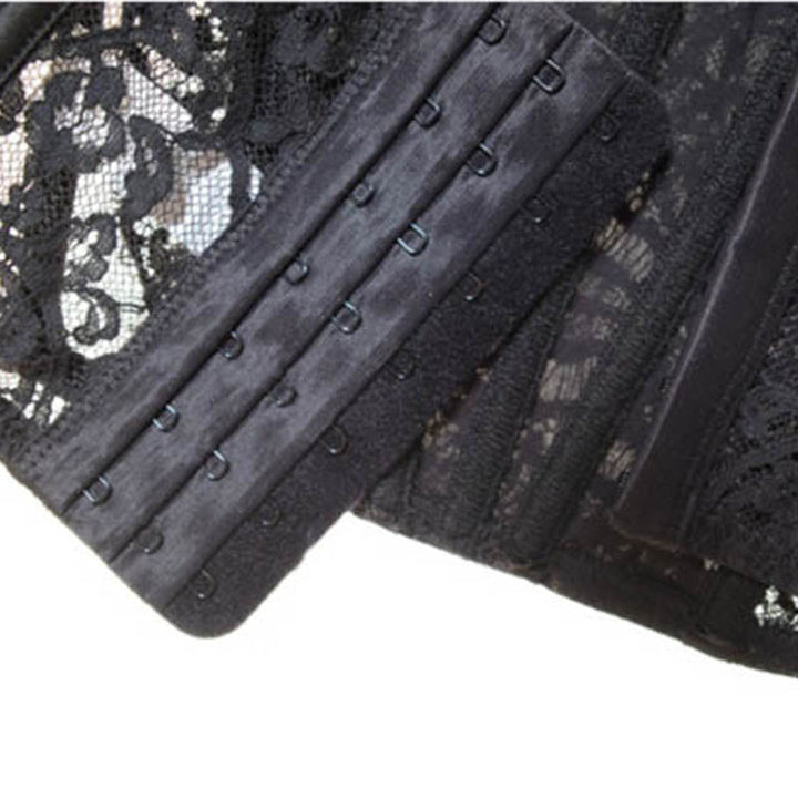 Lace Corset-Style Wireless Bra Mesh Side Panels