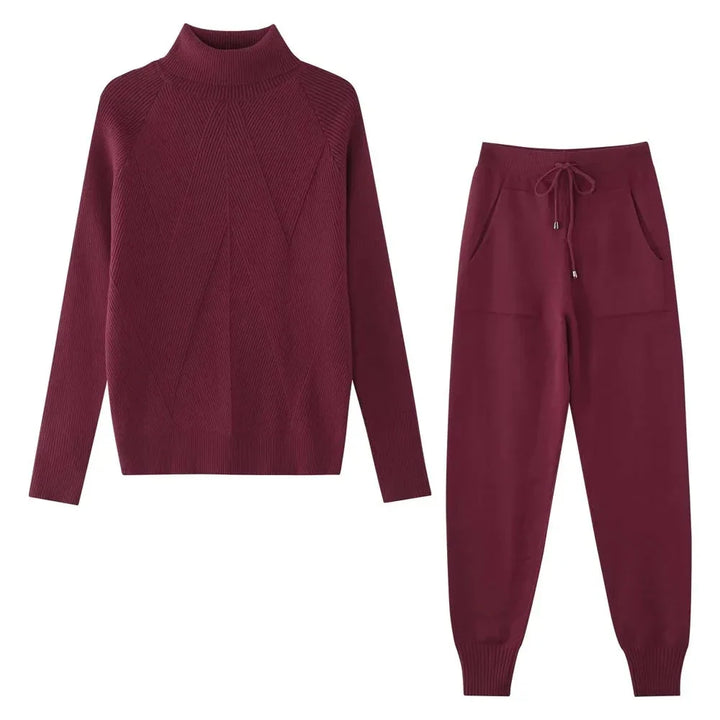 Turtleneck Drawstring 7-Colour Homewear Set