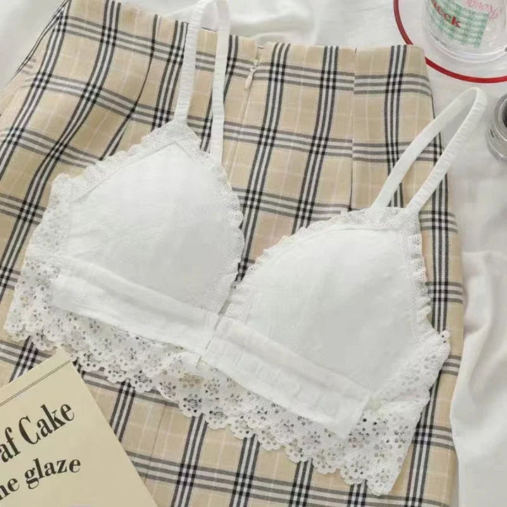 Front-Closure Lace Push-Up Bra