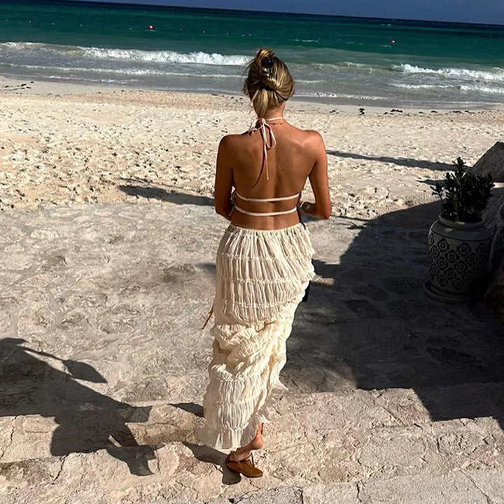Boho Ruffle Adjustable 2-Piece Beach Set