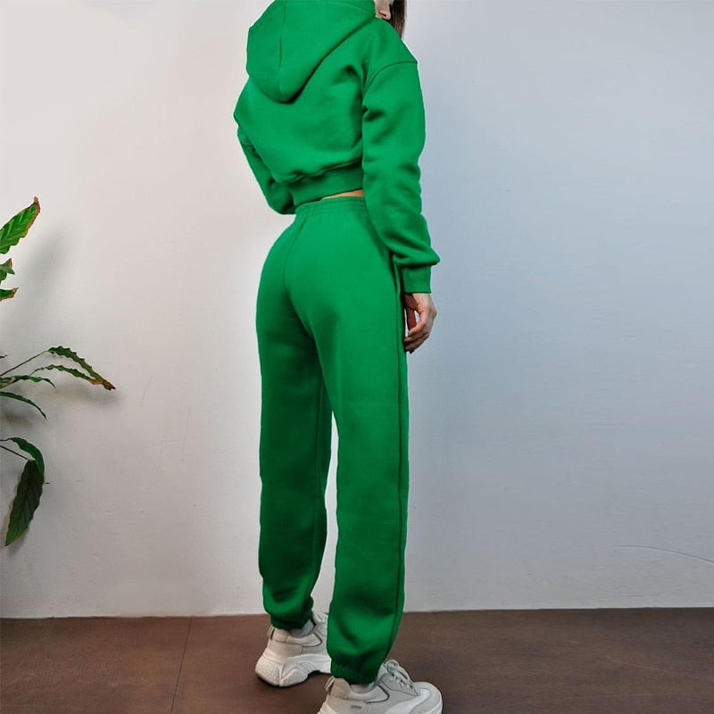 Smooth Sweatshirt Homewear Set Top and Pants
