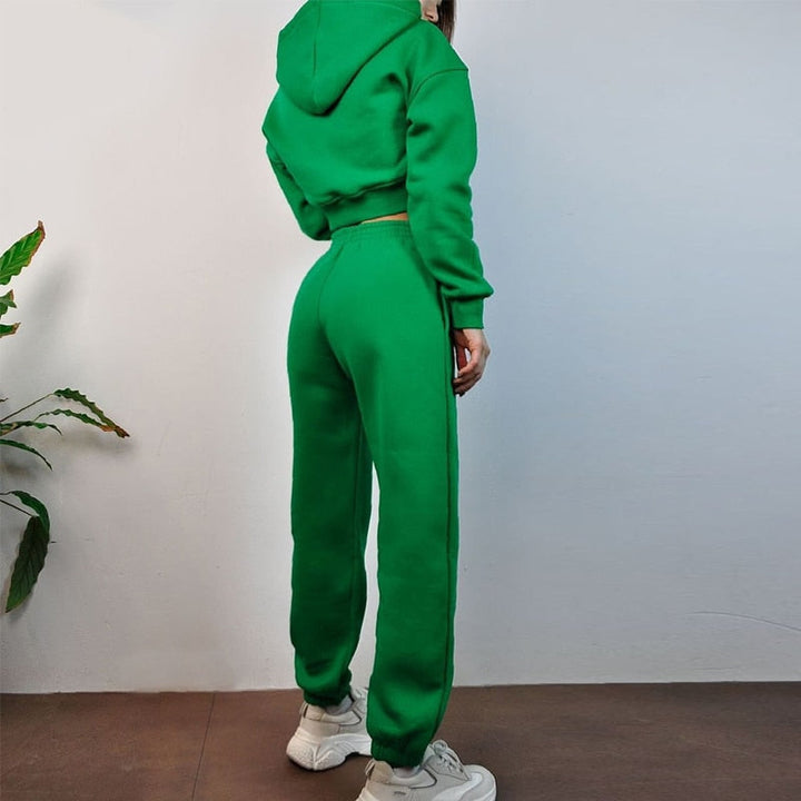 Smooth Sweatshirt Homewear Set Top and Pants