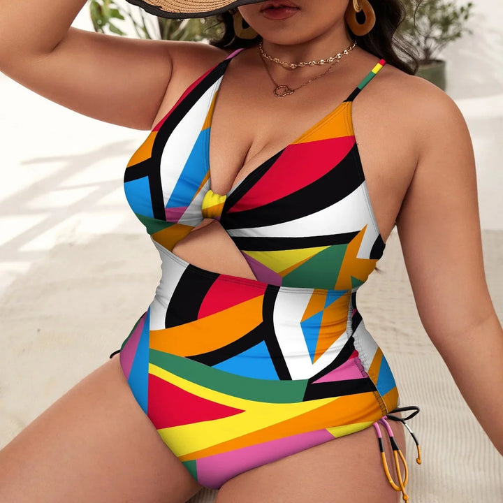 Thin-Strap Adjustable Figure-Flattering One-Piece Swimsuit