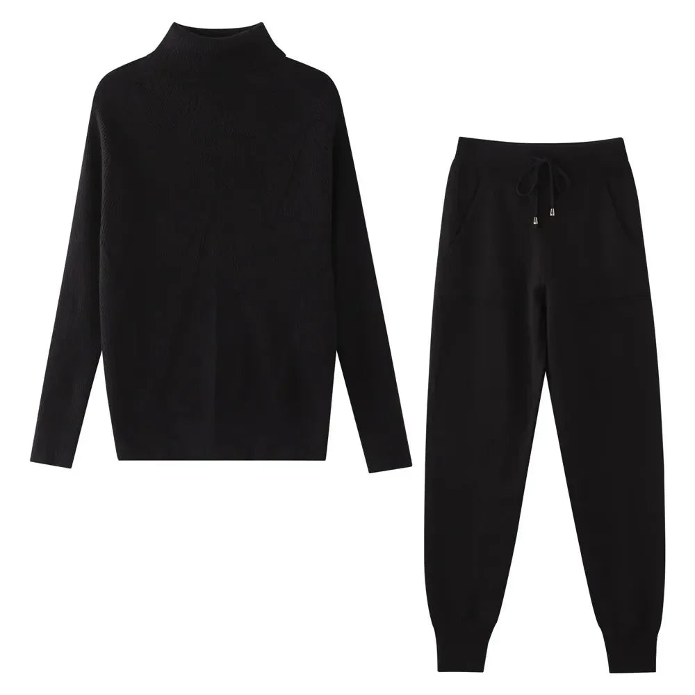Turtleneck Drawstring 7-Colour Homewear Set