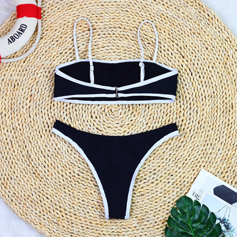 Minimalist Brazilian-Cut Two-Piece Swimsuit