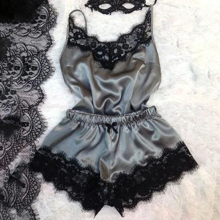 Lace-Trim Top and Shorts Nightwear Set