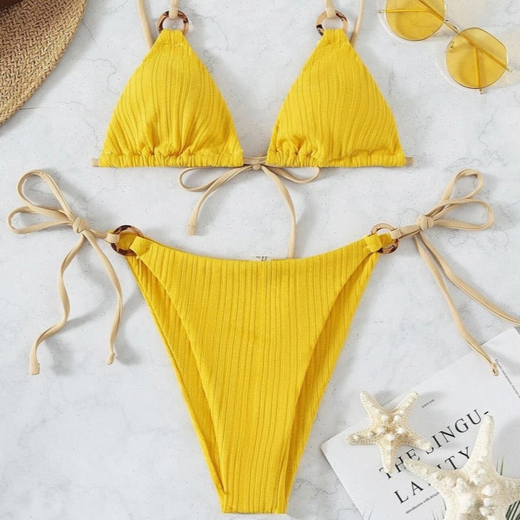 Two-Piece Bikini Set High Waist Tie