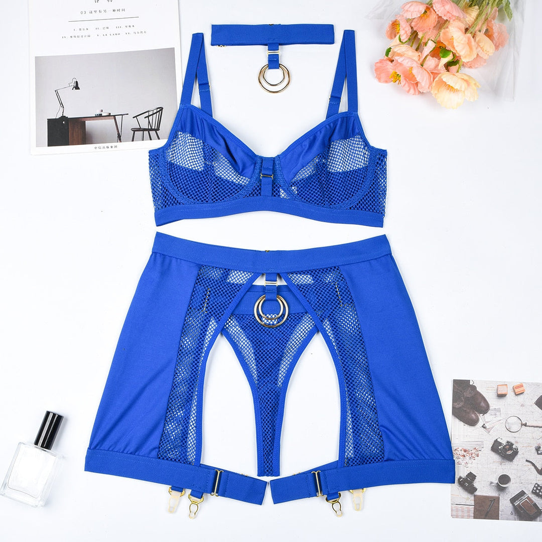 Evening Mesh Mesh Lingerie Set Adjustable