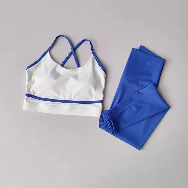 High-Waist Leggings and Sports Bra Workout Set