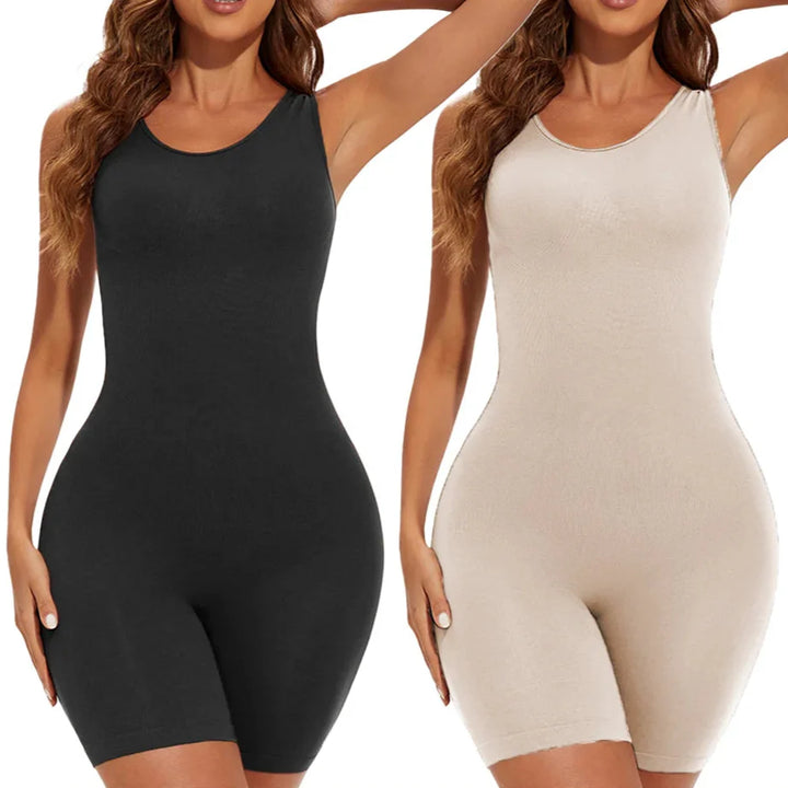 Neutral Stretch Figure-Shaping Jumpsuit