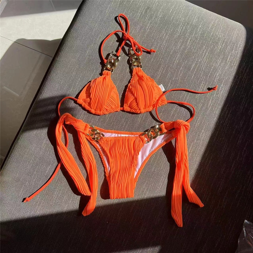 Two-Piece Bikini Set Adjustable Generous Fit