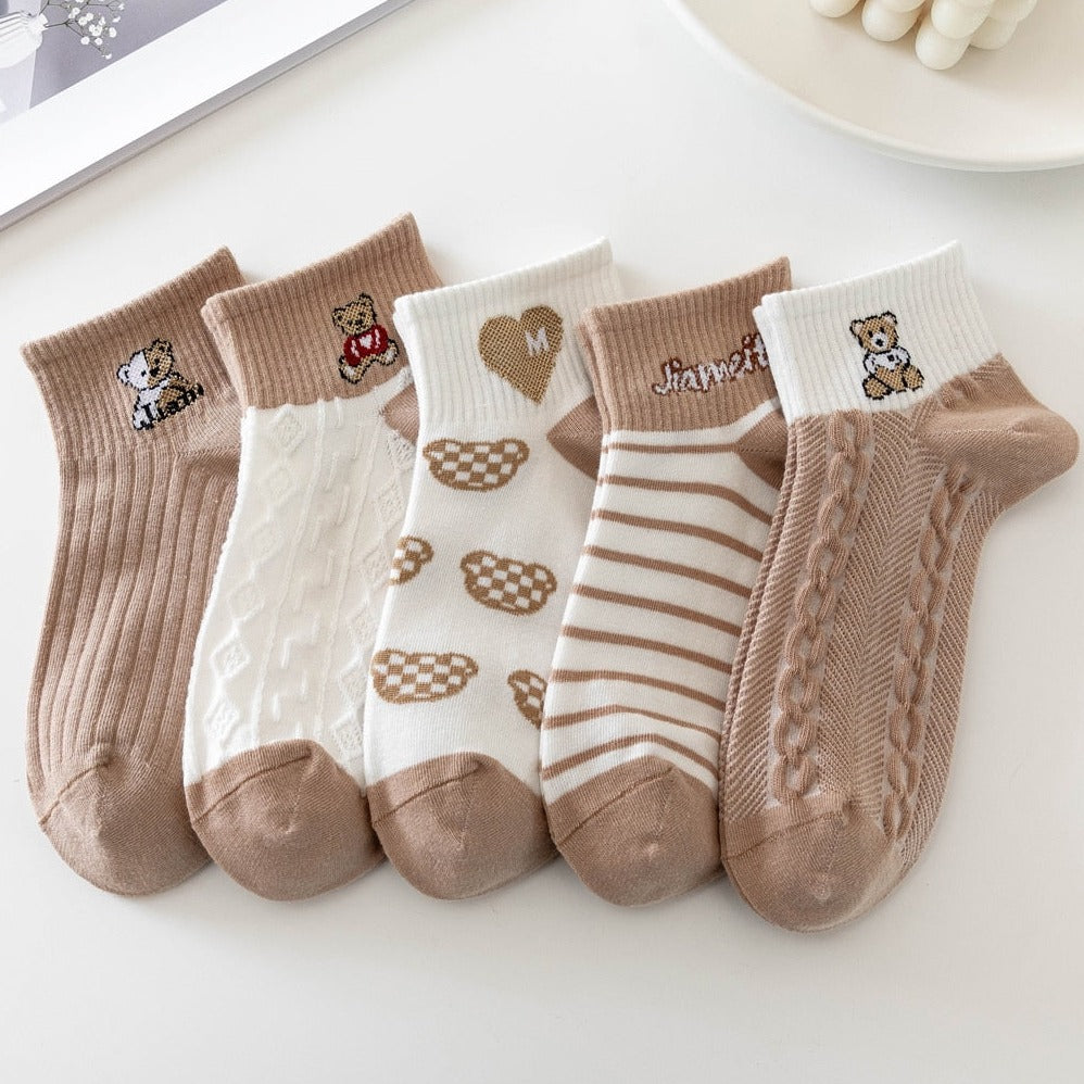 Women's 5-Pair Patterned Socks Set