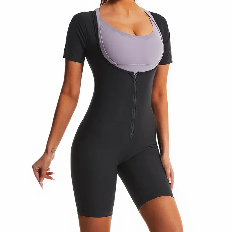 Fitted Stretch Slimming Plus-Size Jumpsuit