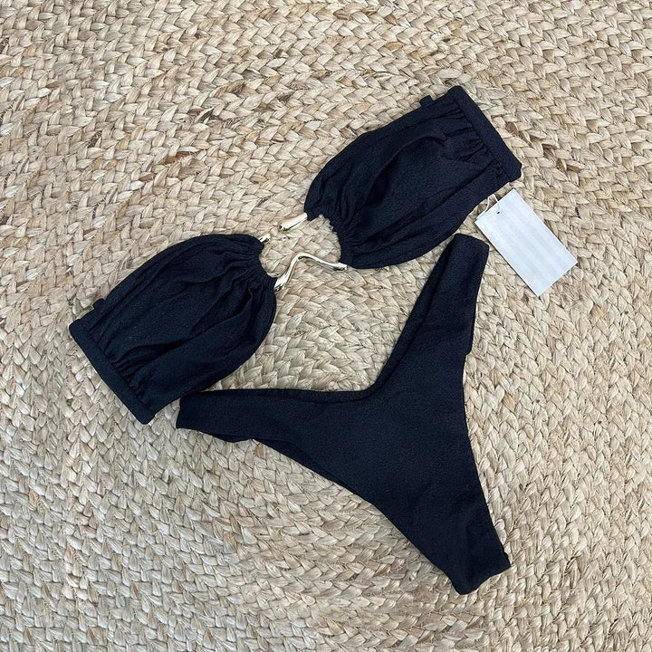 Brazilian-Cut Adjustable Feminine Bikini Set