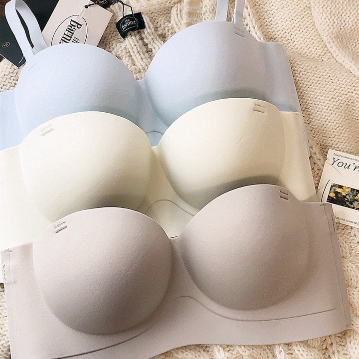 Seamless Push-Up Bardot Bra Adjustable Straps