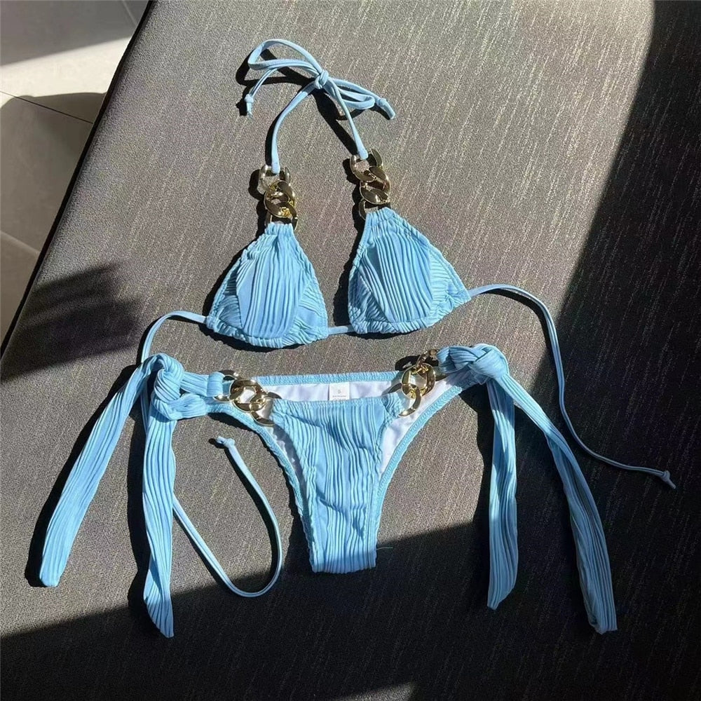 Two-Piece Bikini Set Adjustable Generous Fit