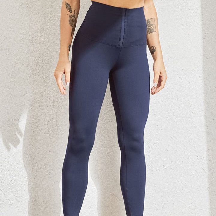 High-Waist Sports Leggings Quick-Dry Spandex Polyester