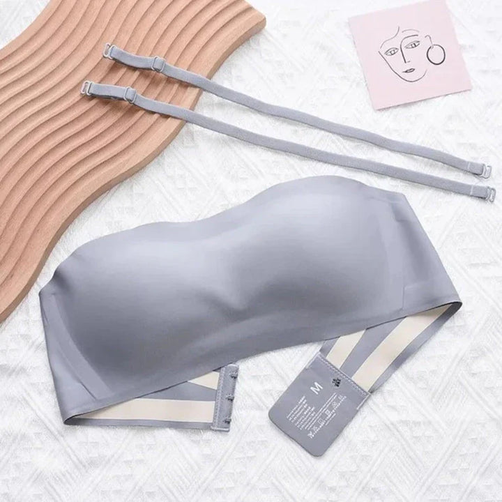 Seamless Push-Up Tube Bra with Detachable Straps