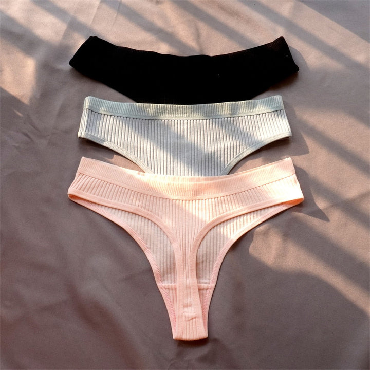 Cotton Thong 3-Pack Low-Rise Soft