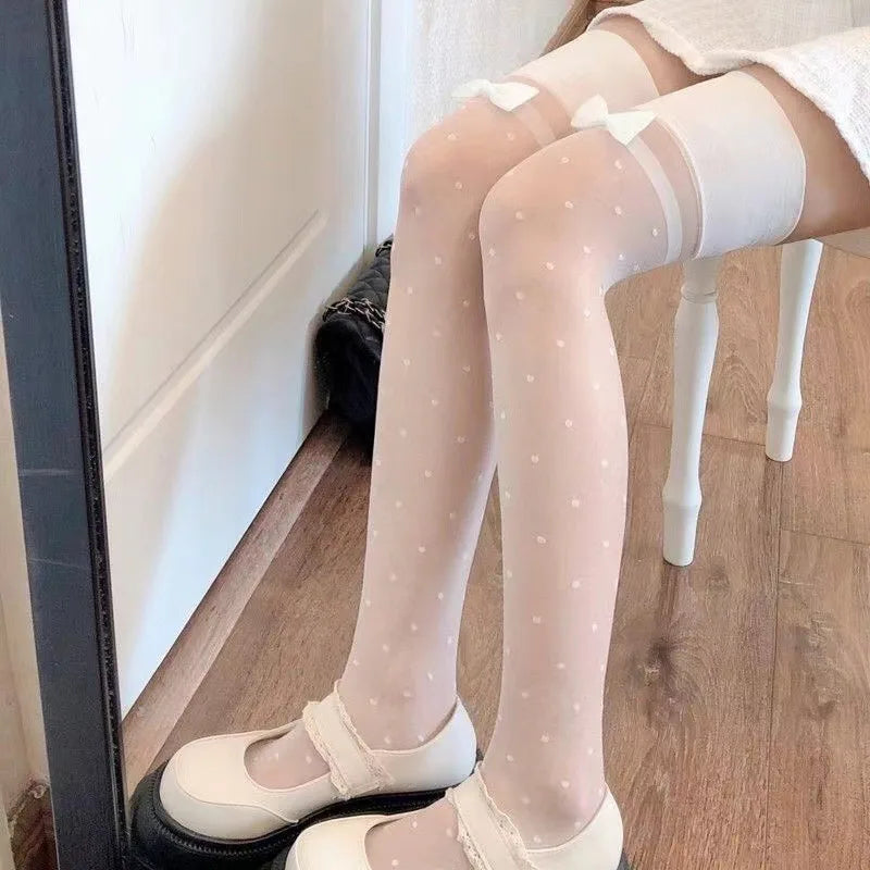 Over-the-Knee Socks with Decorative Bow