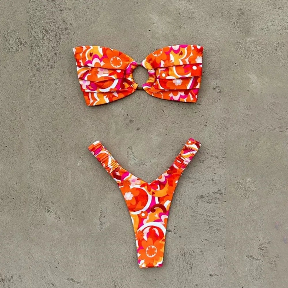 Tropical Floral Brazilian-Cut Bikini