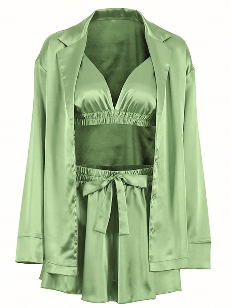 Satin Sleep Set Adjustable Elegant