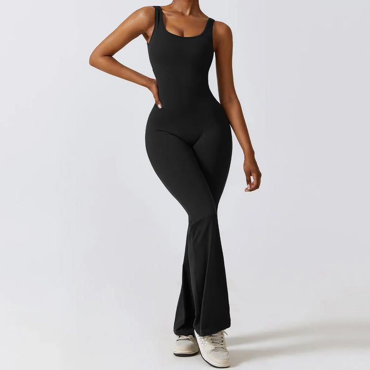 Push-Up Fitted Stretch One-Piece Sport Jumpsuit