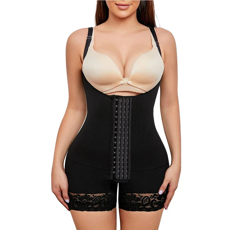 Adjustable Strap Decorative Figure-Shaping Bodysuit