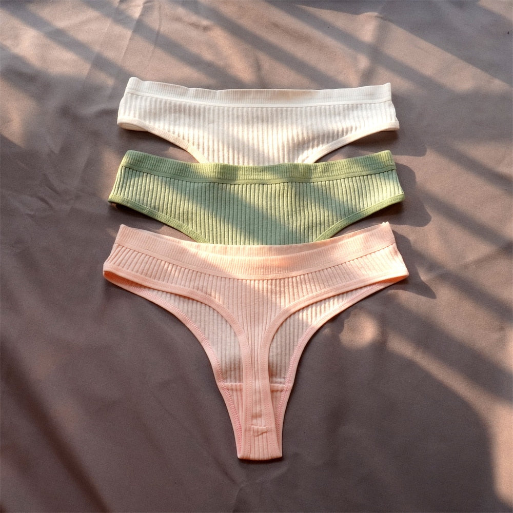 Cotton Thong 3-Pack Low-Rise Soft