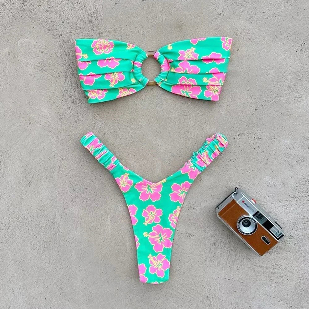 Tropical Floral Brazilian-Cut Bikini