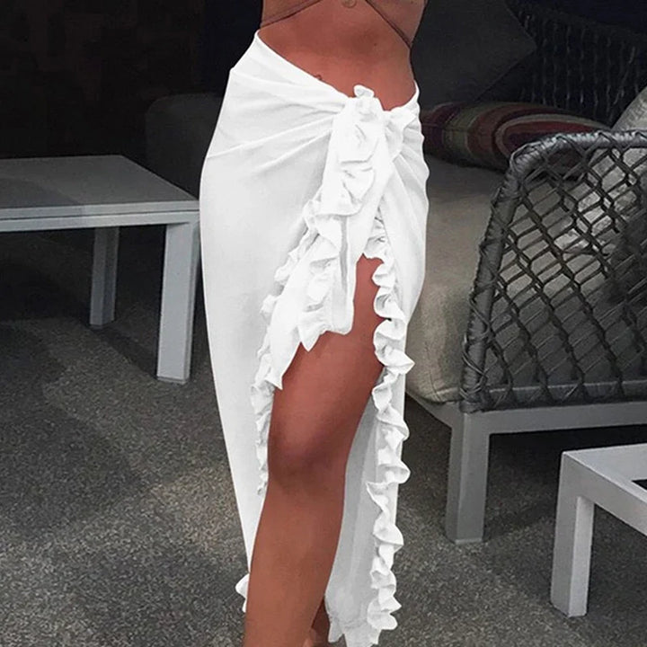 Quick-Dry Flowing Maxi Beach Skirt