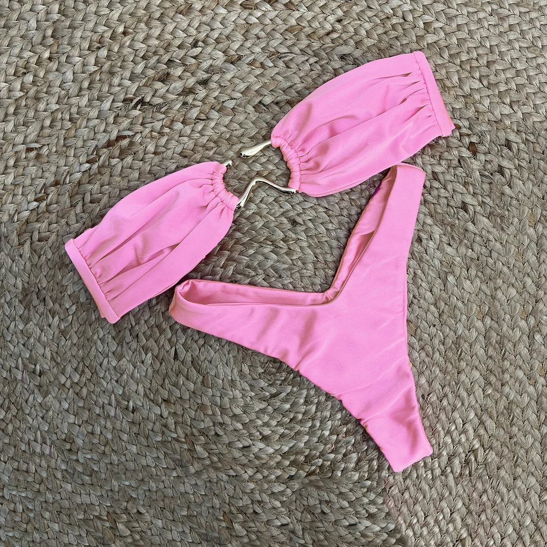 Brazilian-Cut Adjustable Feminine Bikini Set