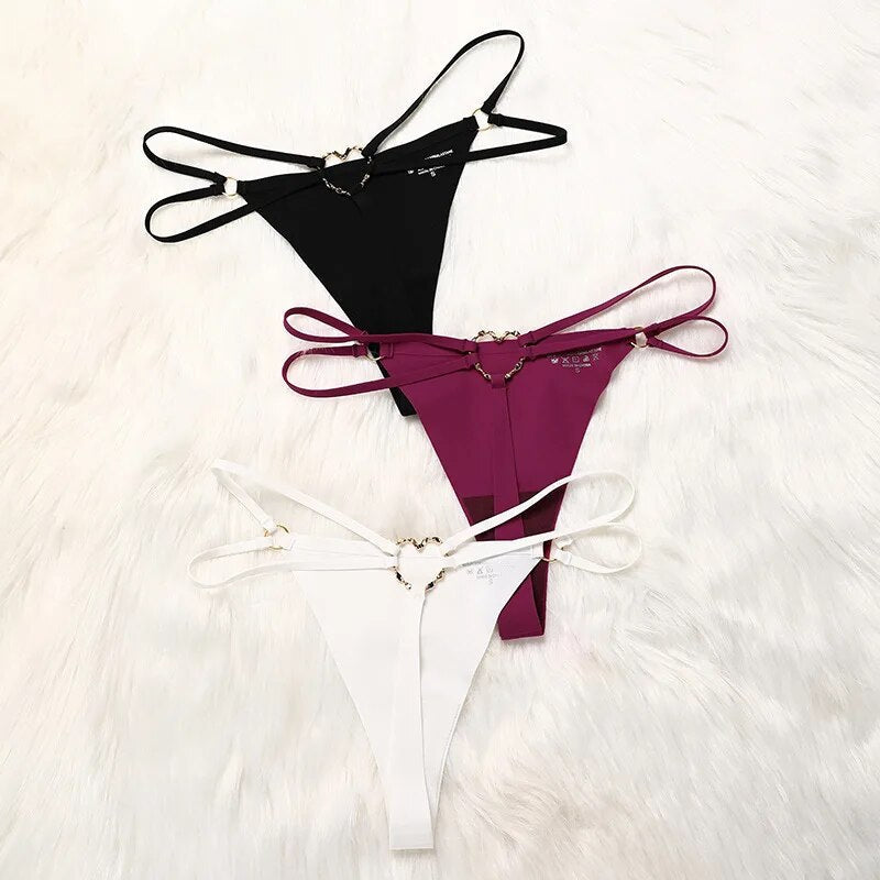 Smooth Decorative Heart Figure-Flattering Thong