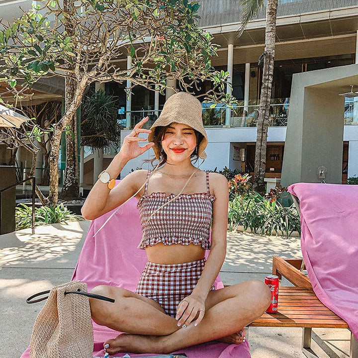 High-Waist Adjustable Two-Piece Swimsuit