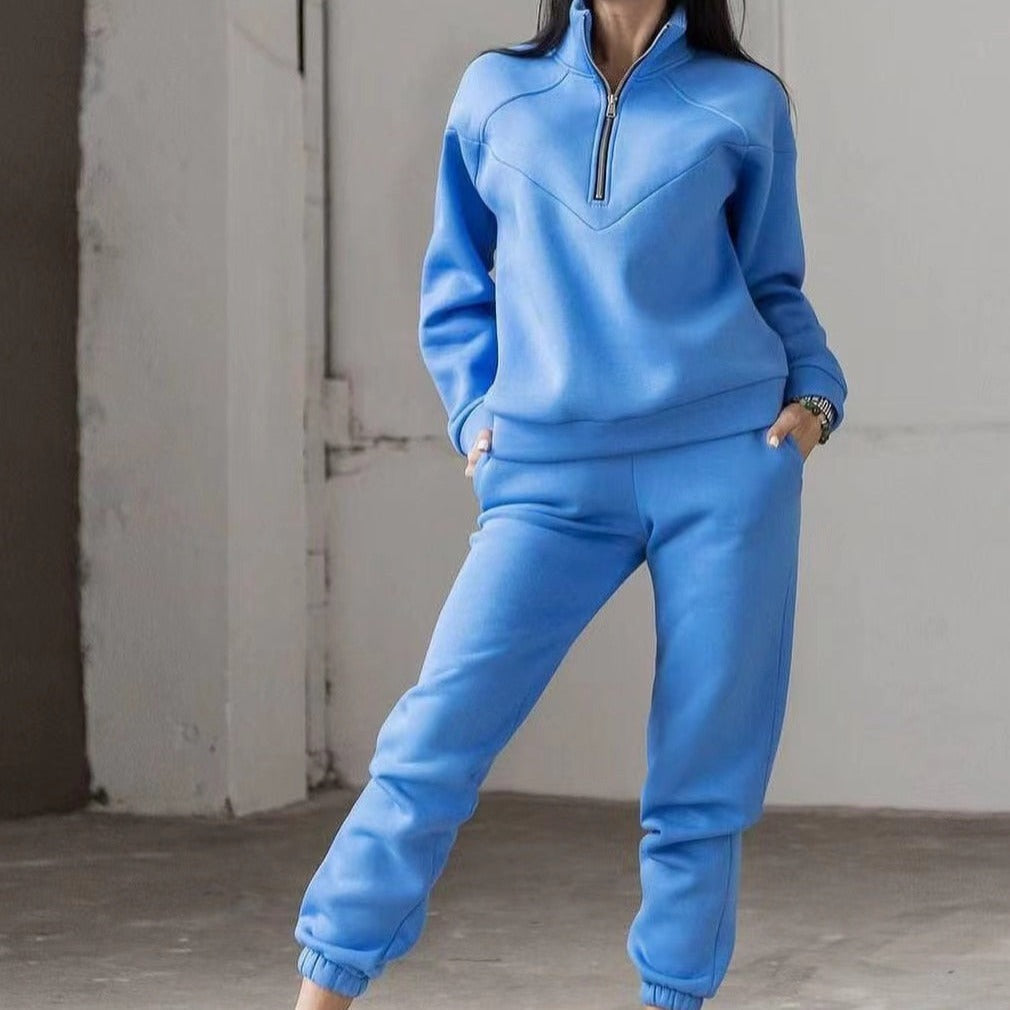 Hoodie and Long Pants Warm Adjustable Lounge Set