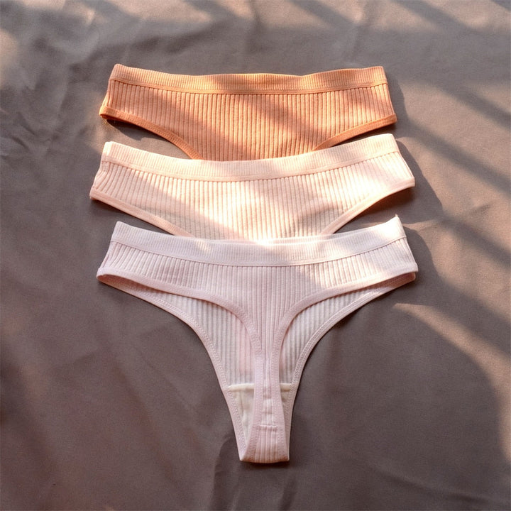 Cotton Thong 3-Pack Low-Rise Soft