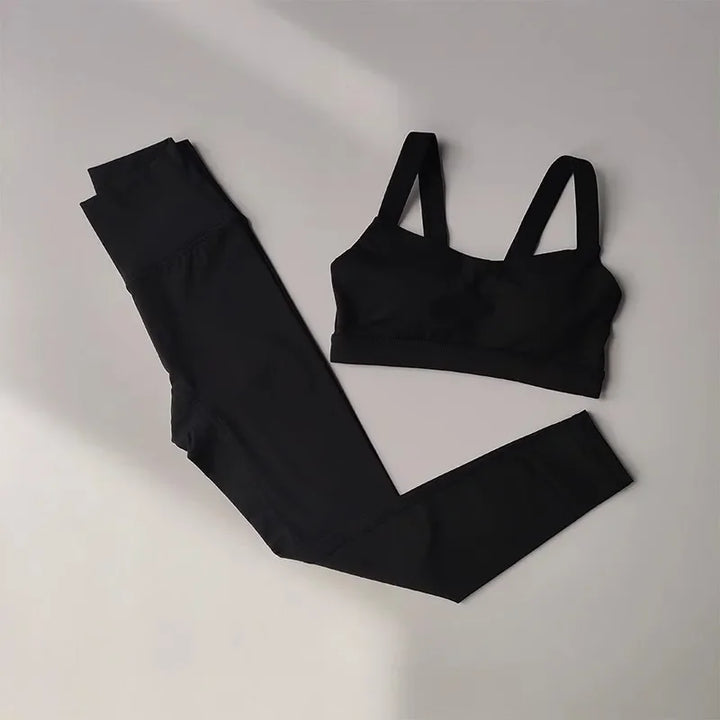 Seamless Push-Up Bra and High-Waist Leggings Set