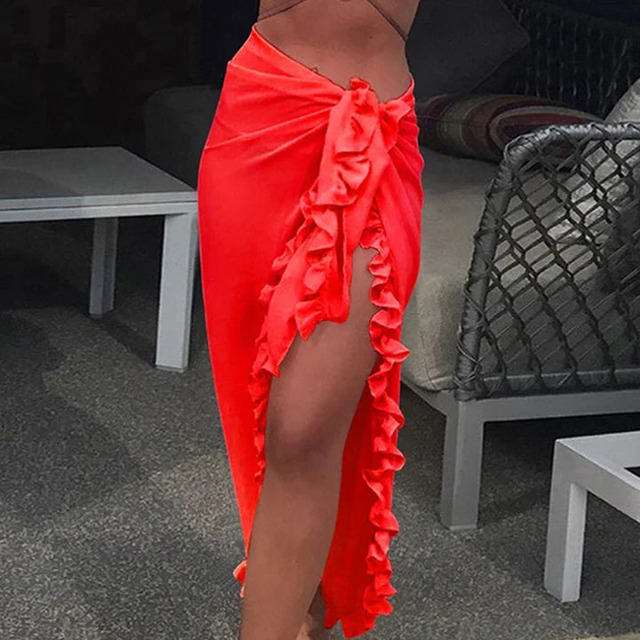 Quick-Dry Flowing Maxi Beach Skirt