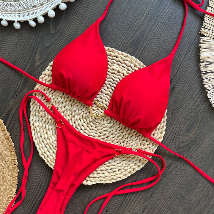 Tie Decorative Adjustable Two-Piece Bikini
