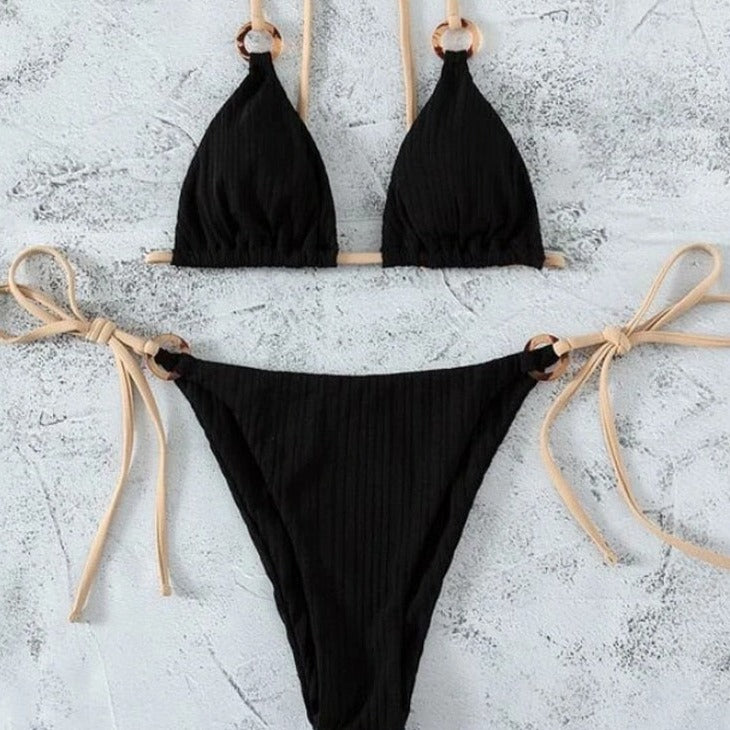 Two-Piece Bikini Set High Waist Tie