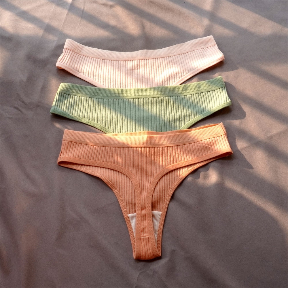Cotton Thong 3-Pack Low-Rise Soft