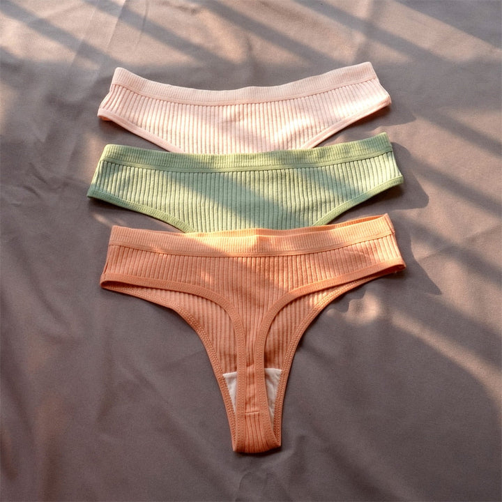 Cotton Thong 3-Pack Low-Rise Soft