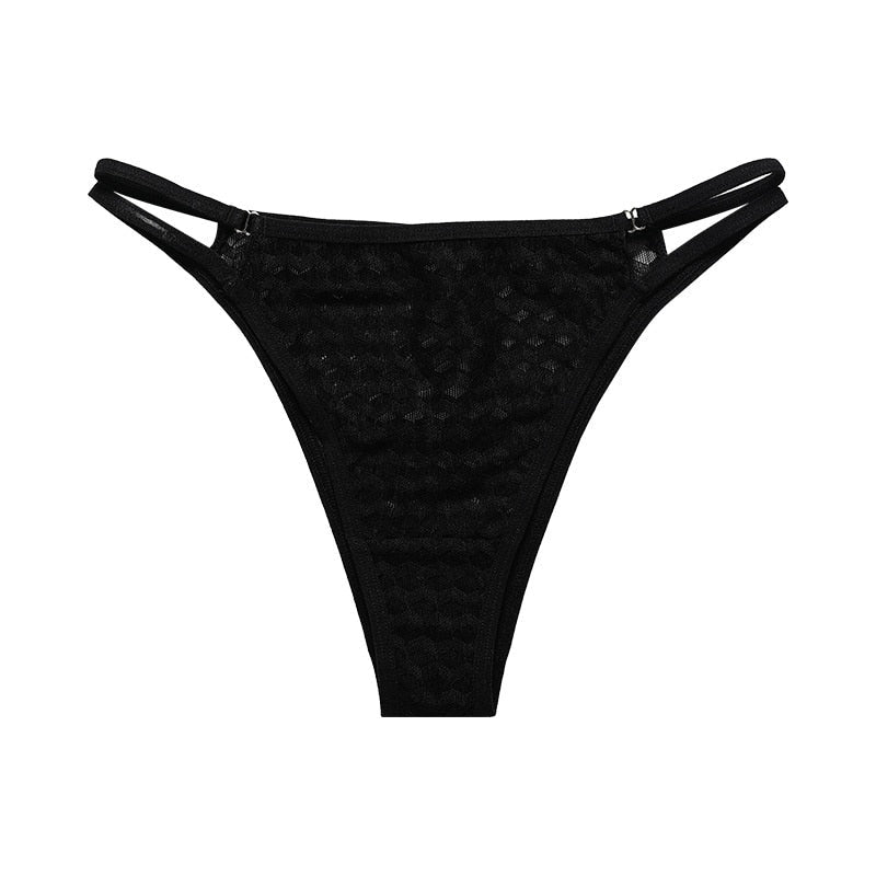 Lace-Trim Stretch Thong with Low-Rise Waist