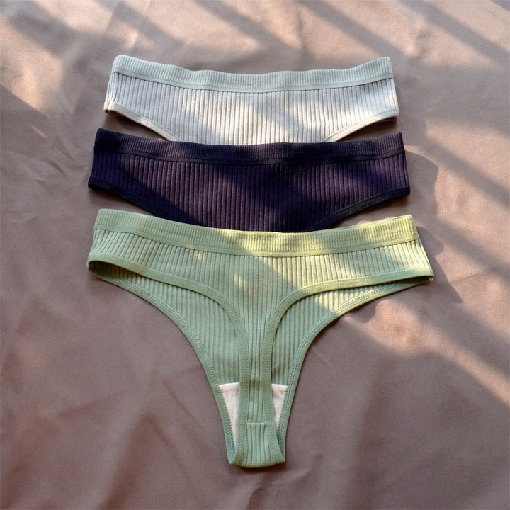 Cotton Thong 3-Pack Low-Rise Soft